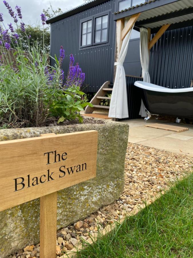 The Black Swan Shepherd Hut Ketton Eksteriør bilde